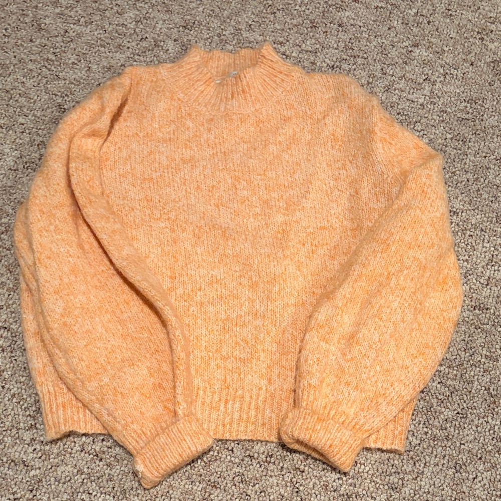 HYFVE orange mock neck sweater